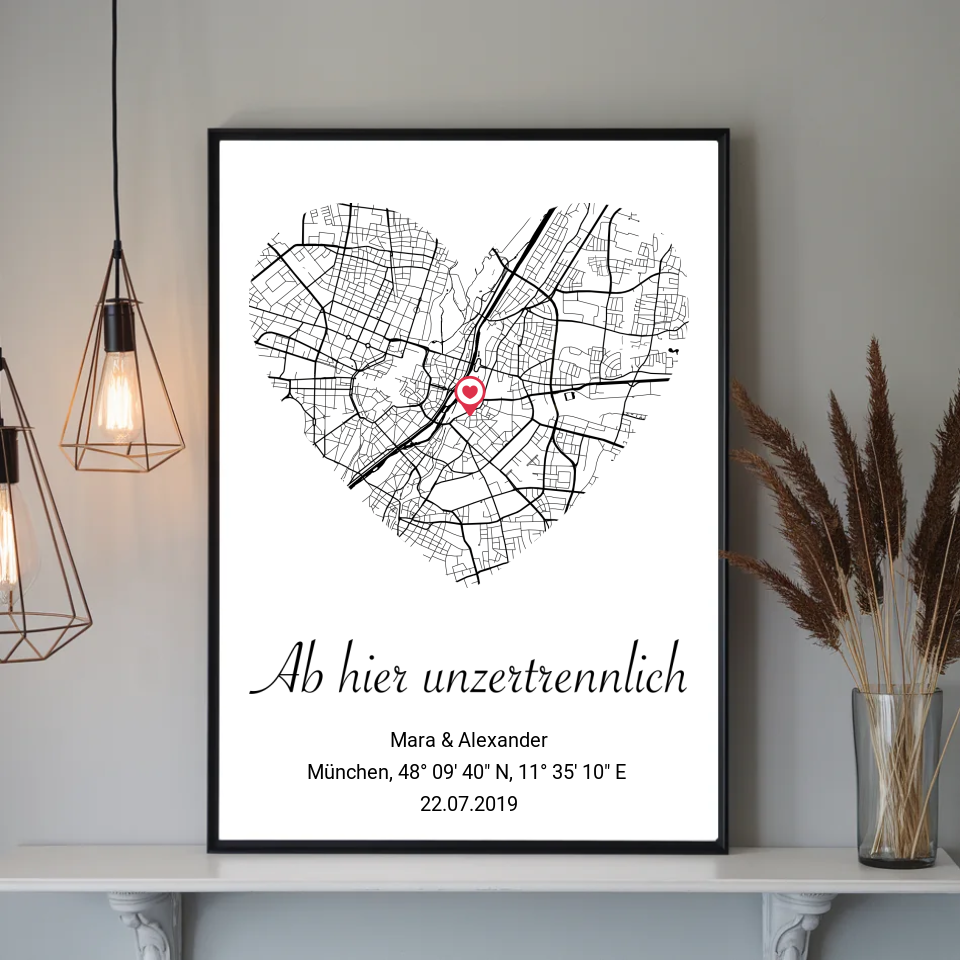 Partner Poster - Personalisiertes Stadtkarten Poster