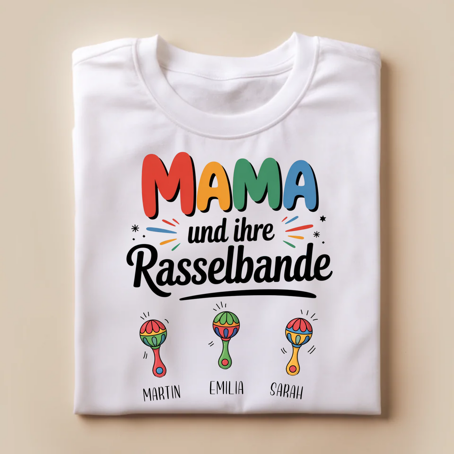 Mama und ihre Rasselbande - Personalisierbares T-Shirt