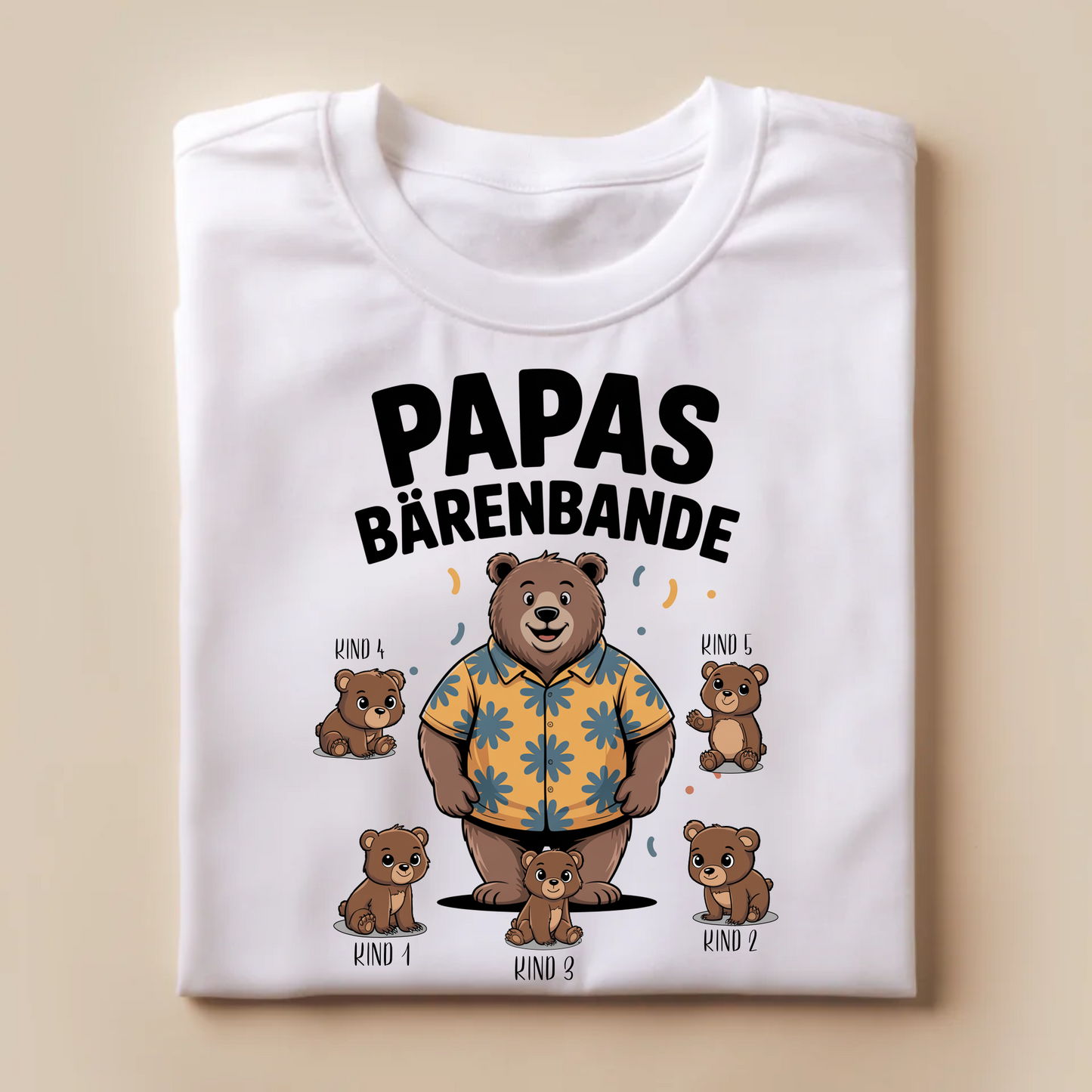 Papa's Bear Gang - Personaliseerbaar T-shirt