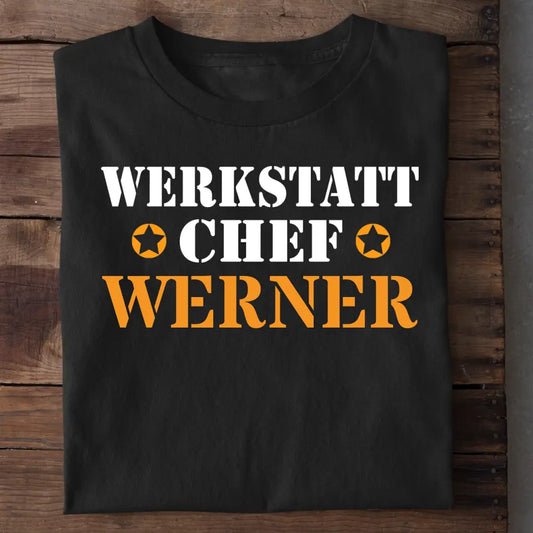 Werkstatt-Chef - Personalisierbares Herren Shirt