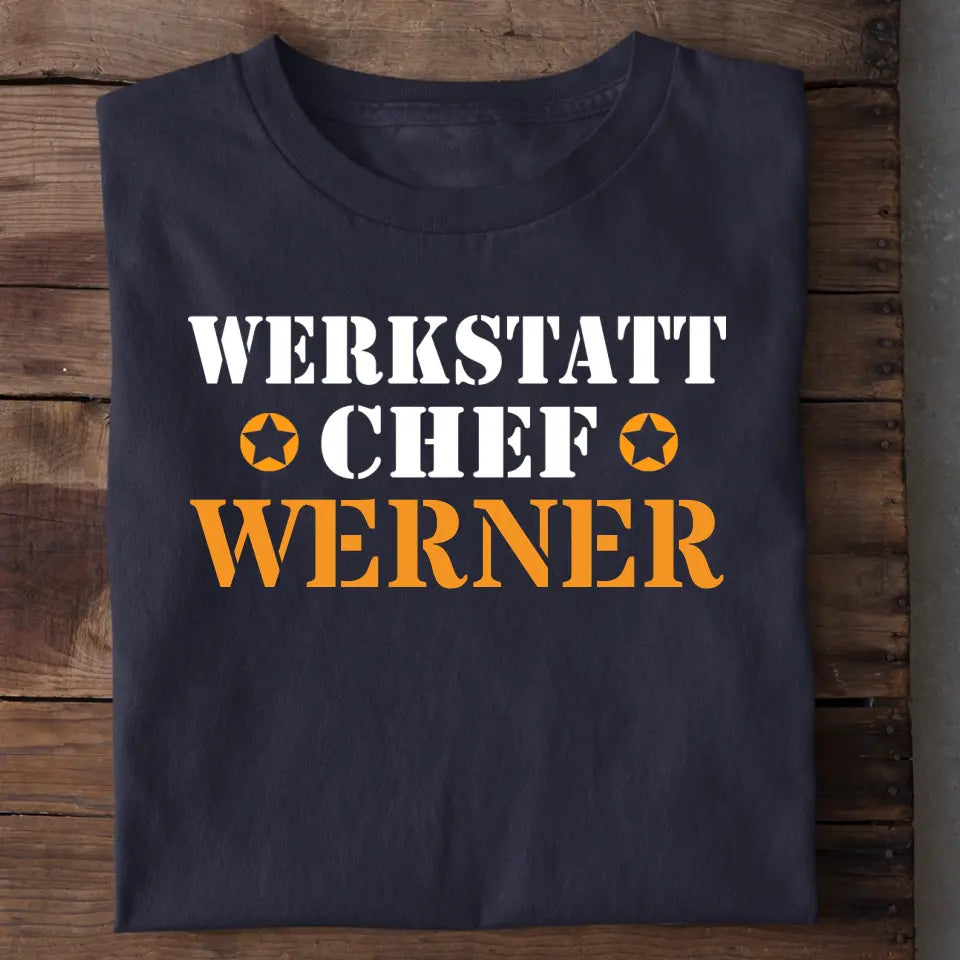 Werkstatt-Chef - Personalisierbares Herren Shirt