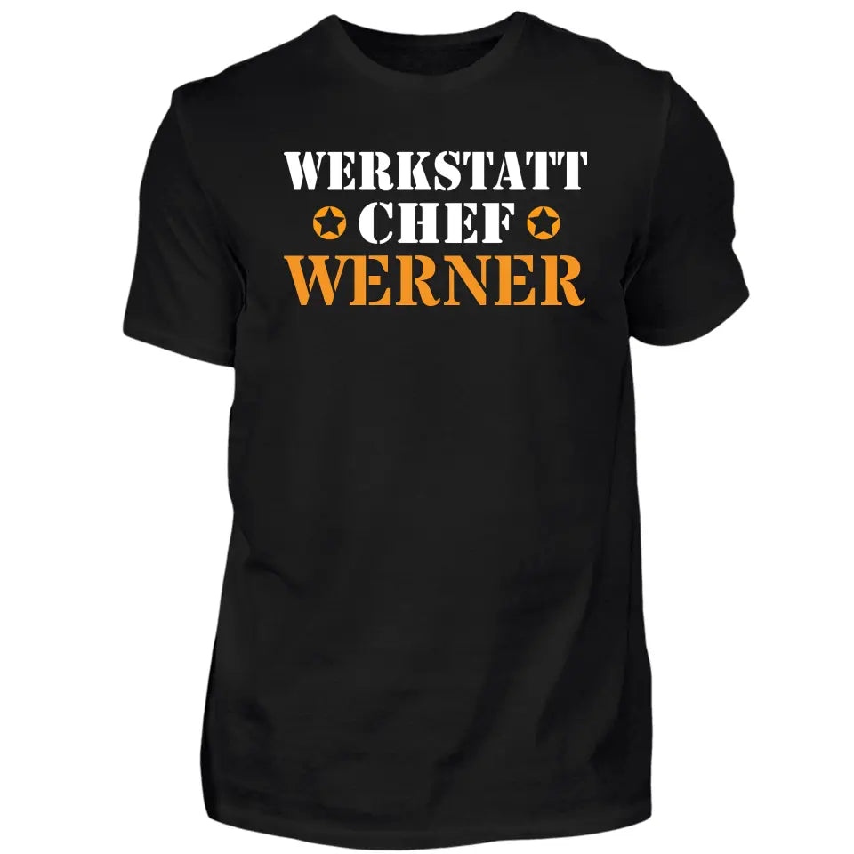 Werkstatt-Chef - Personalisierbares Herren Shirt