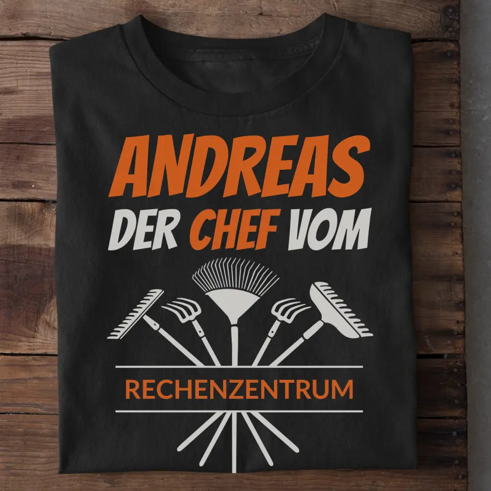 Chef vom Rechenzentrum - Personalisierbares Herren T-Shirt
