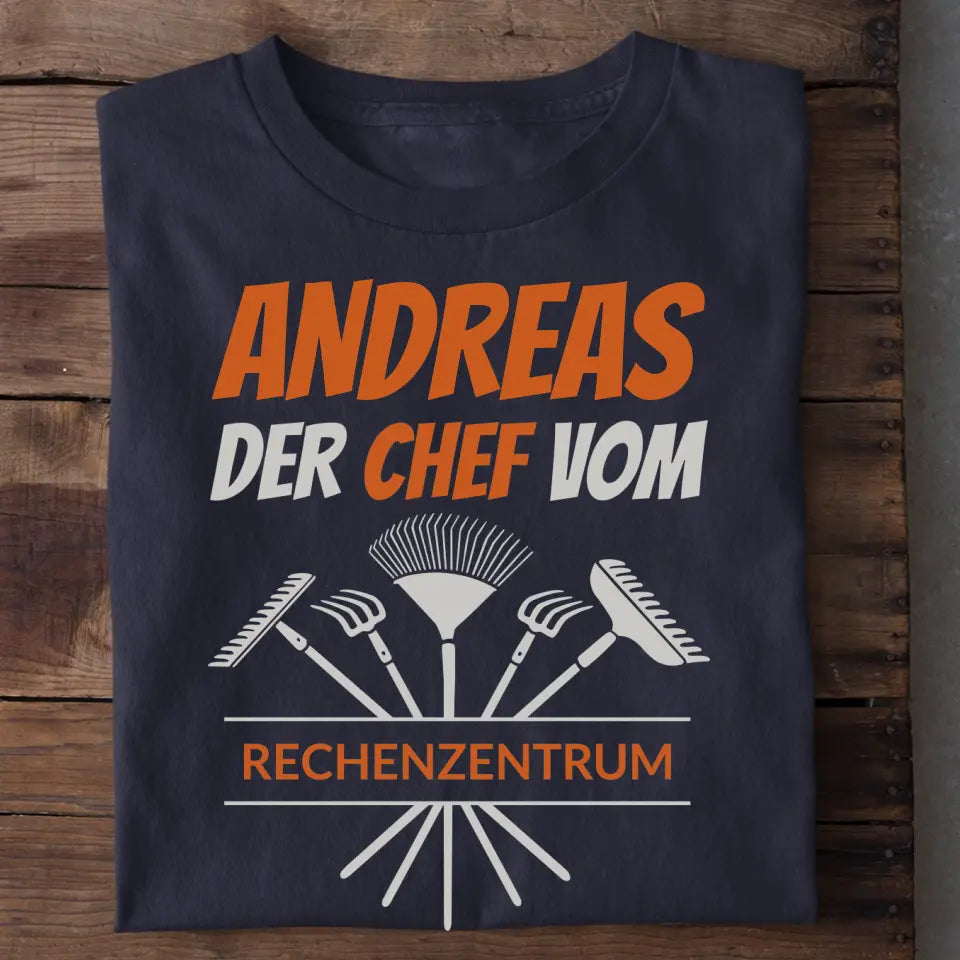 Chef vom Rechenzentrum - Personalisierbares Herren T-Shirt