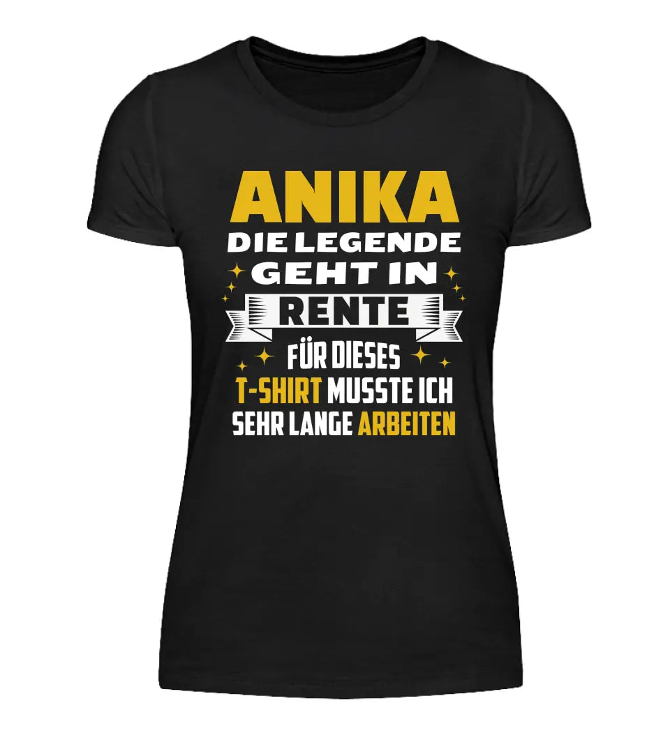 Legende geht in Rente - Personalisierbares Damen T-Shirt