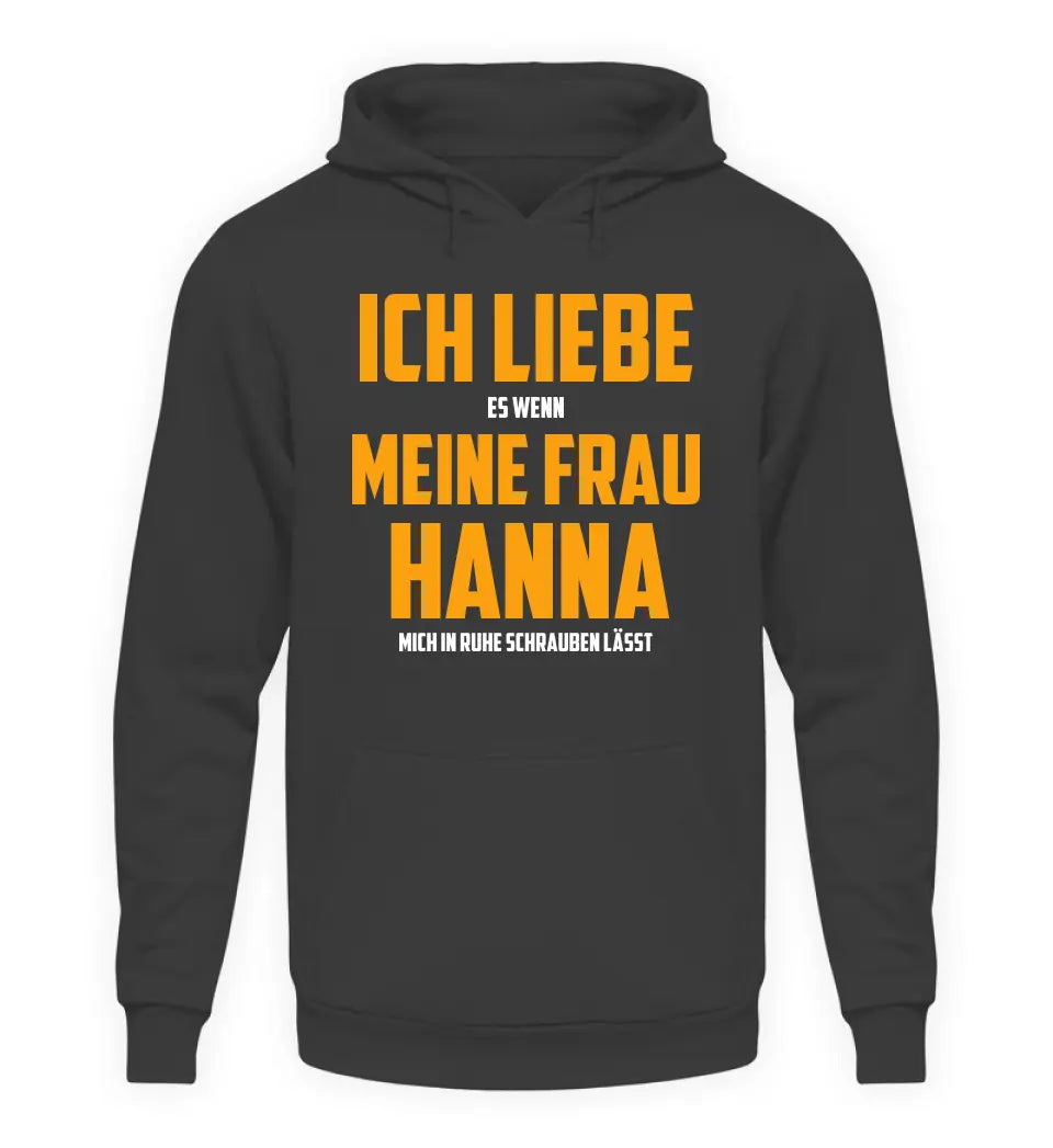 Ich liebe meine Frau - Personalisierbarer Hoodie