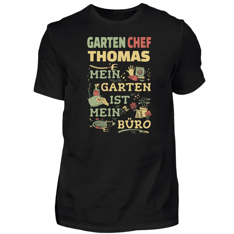 Tuinbaas op kantoor - Gepersonaliseerd heren T-shirt