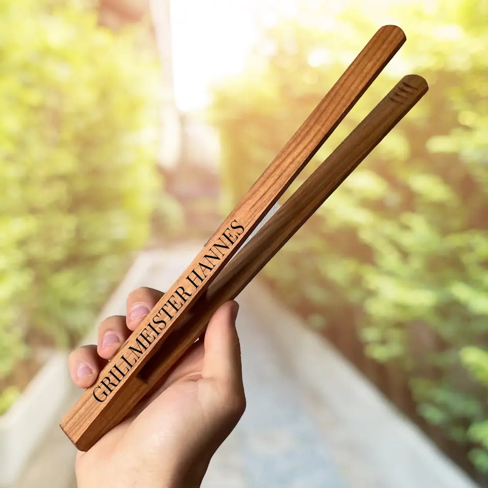 Geschenkidee für Griller und Grillmeister - Gravierbare Grillzange