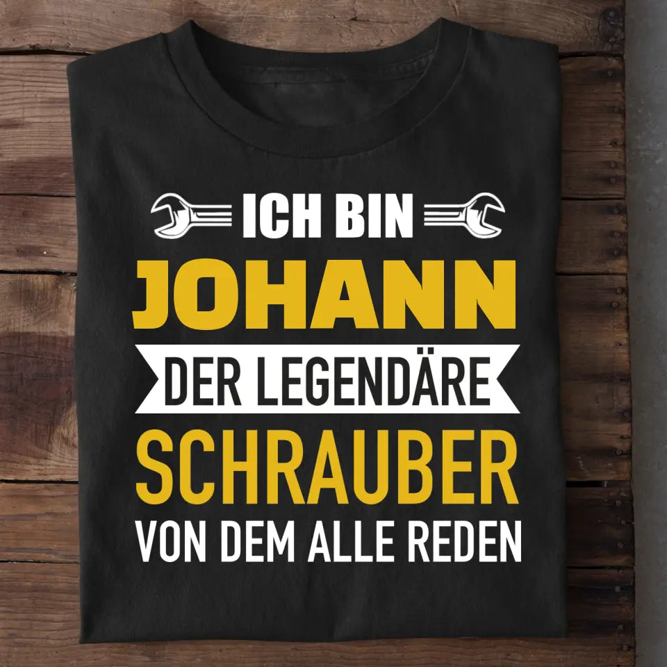 Legendärer Schrauber - Personalisierbares Herren T-Shirt