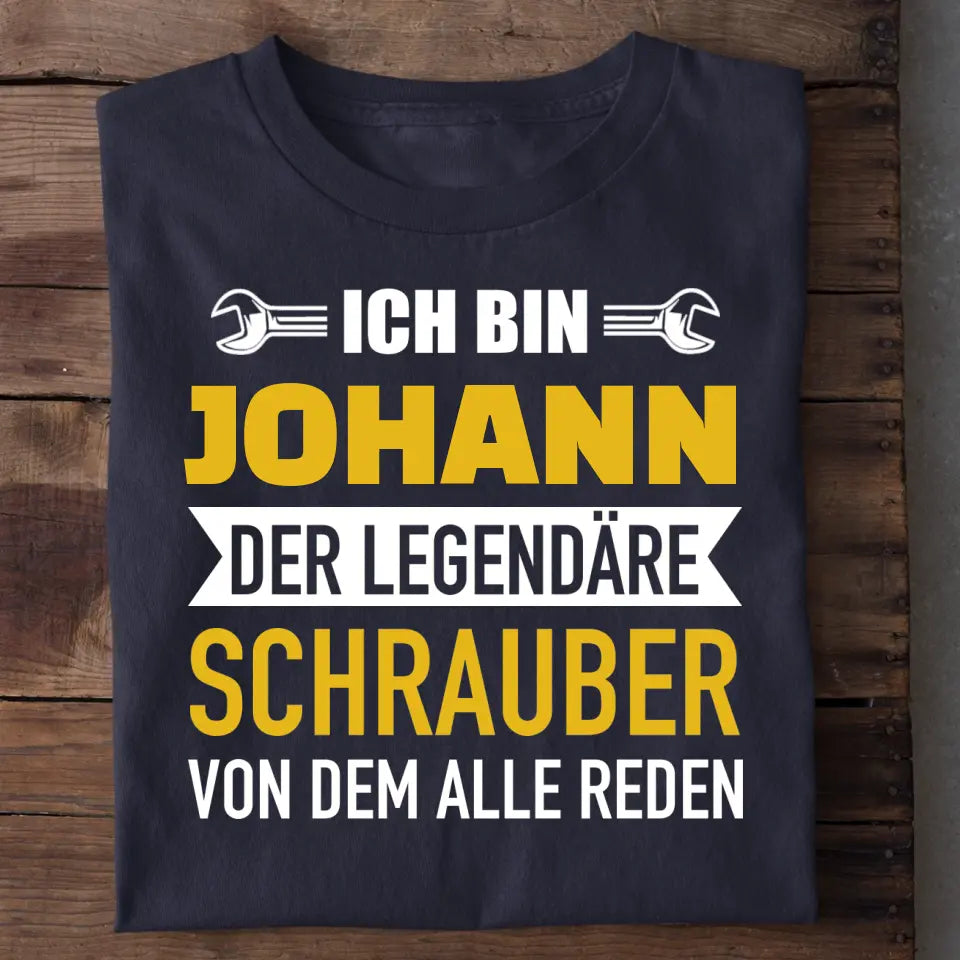 Legendärer Schrauber - Personalisierbares Herren T-Shirt