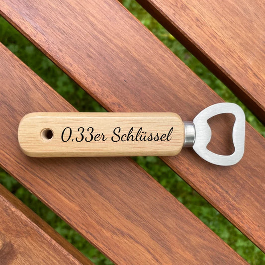 0,33er Schlüssel - Flaschenöffner personalisierbar