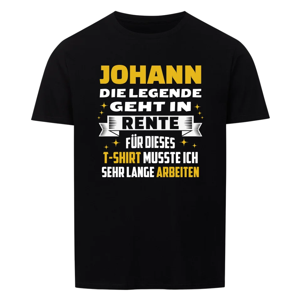 Legende geht in Rente - Personalisierbares Herren T-Shirt