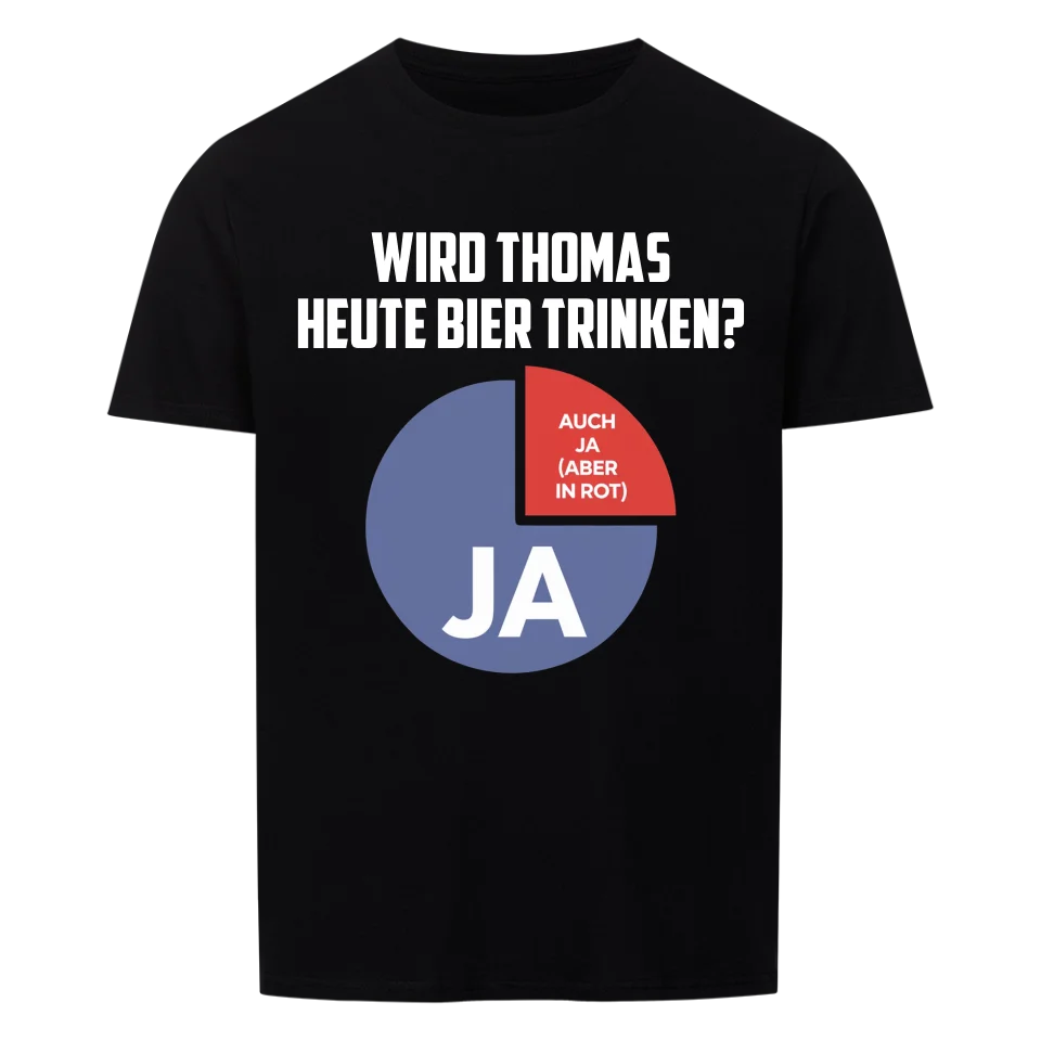 Bier-Diagramm - Personalisierbares Bier-Trinker T-Shirt