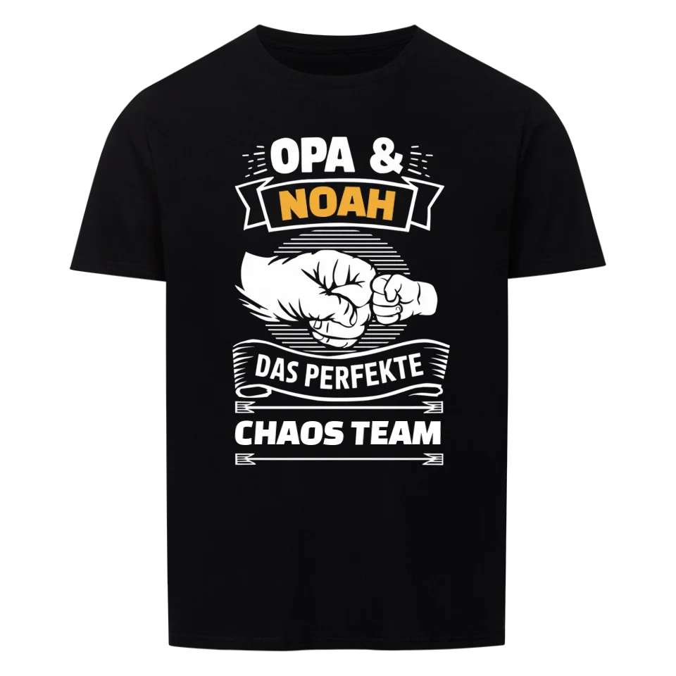 Opa und Enkel das Chaos Team - Personalisierbares T-Shirt