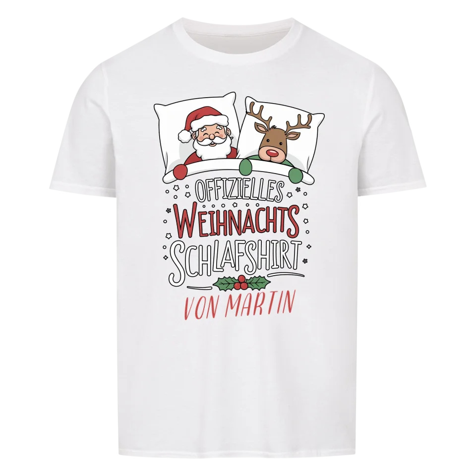 Weihnachts Schlafshirt - Personalisierbares Shirt