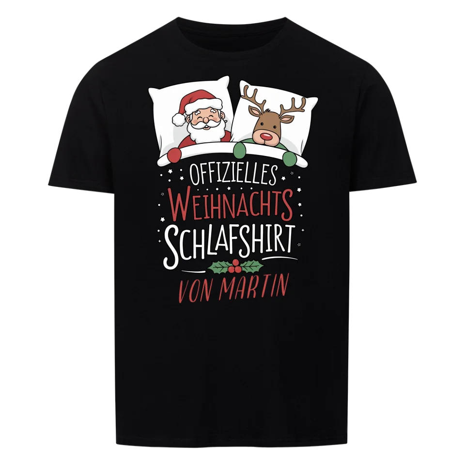 Weihnachts Schlafshirt - Personalisierbares Shirt
