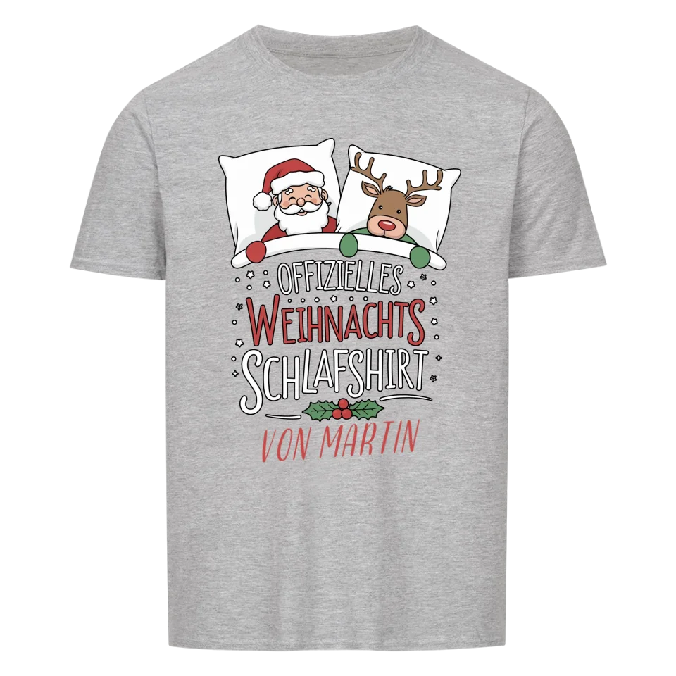 Weihnachts Schlafshirt - Personalisierbares Shirt
