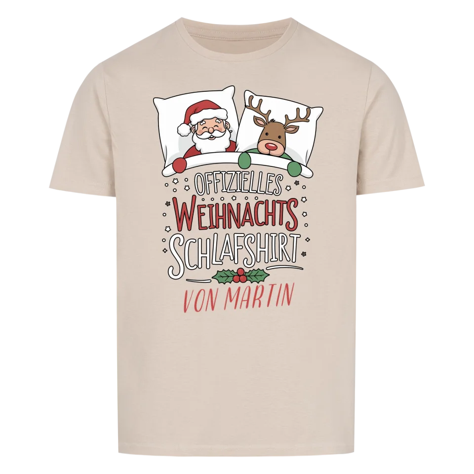 Weihnachts Schlafshirt - Personalisierbares Shirt
