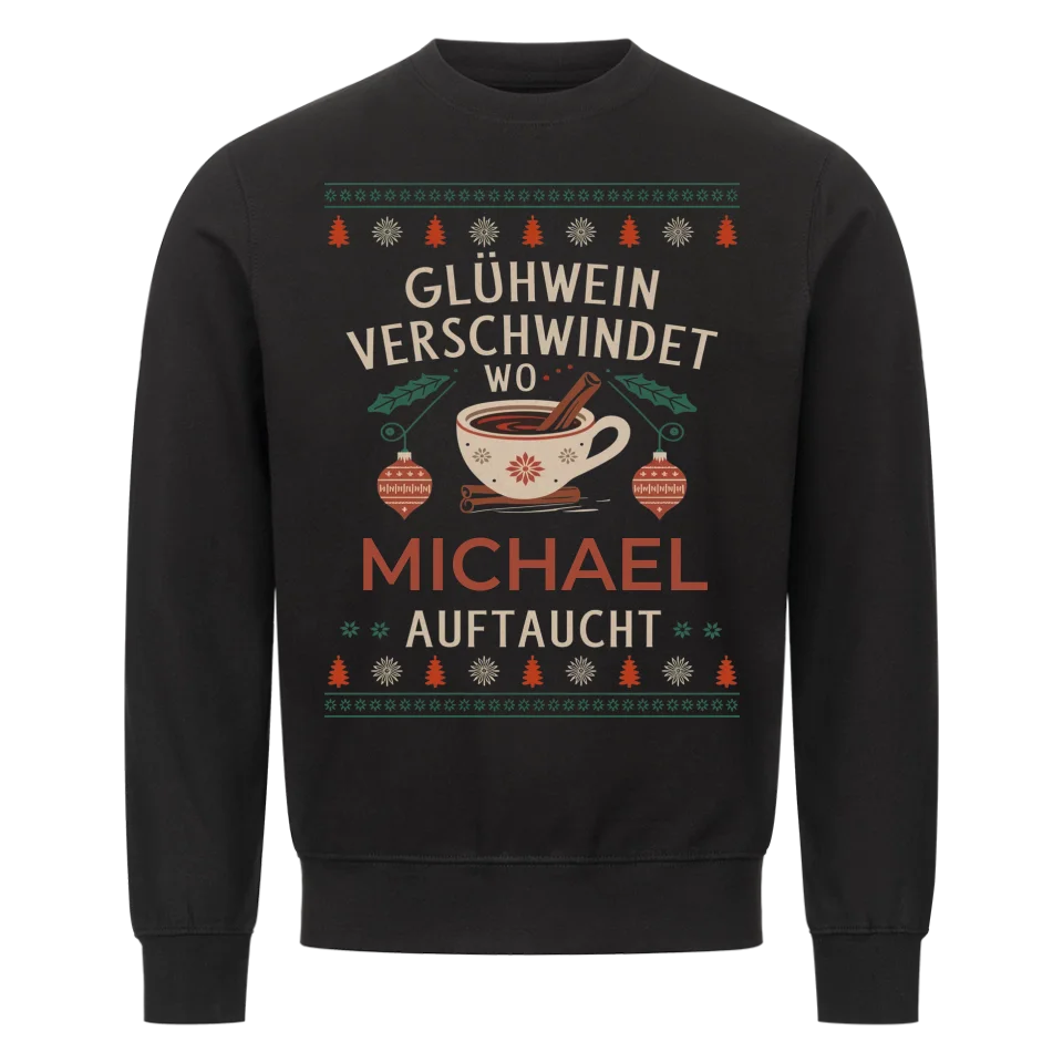 Glühwein Winter Design - Personalisierbares Sweatshirt