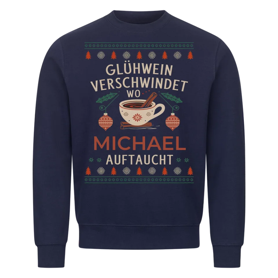 Glühwein Winter Design - Personalisierbares Sweatshirt
