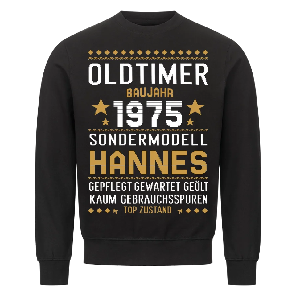 Oldtimer im Winter - Personalisierbarer Sweater