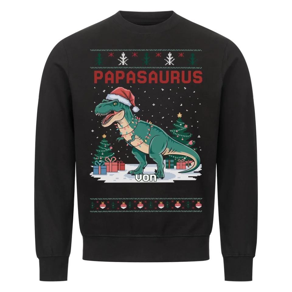 Papasaurus - Personalisierbarer Weihnachts Sweater