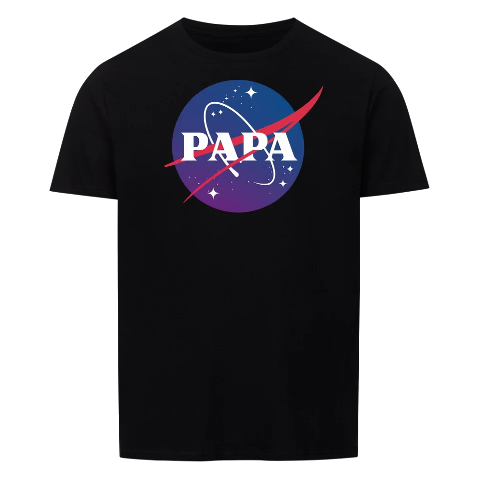 Papa mit Astronauten Kinder - Personalisierbares Shirt