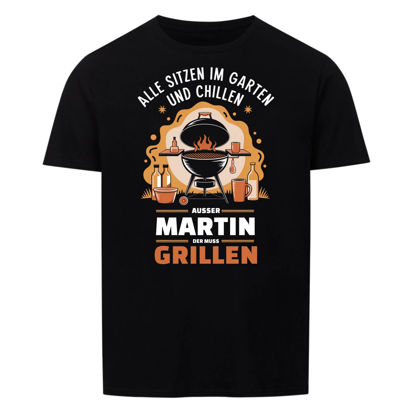 Alle chillen ich muss grillen - Personalisierbares Shirt