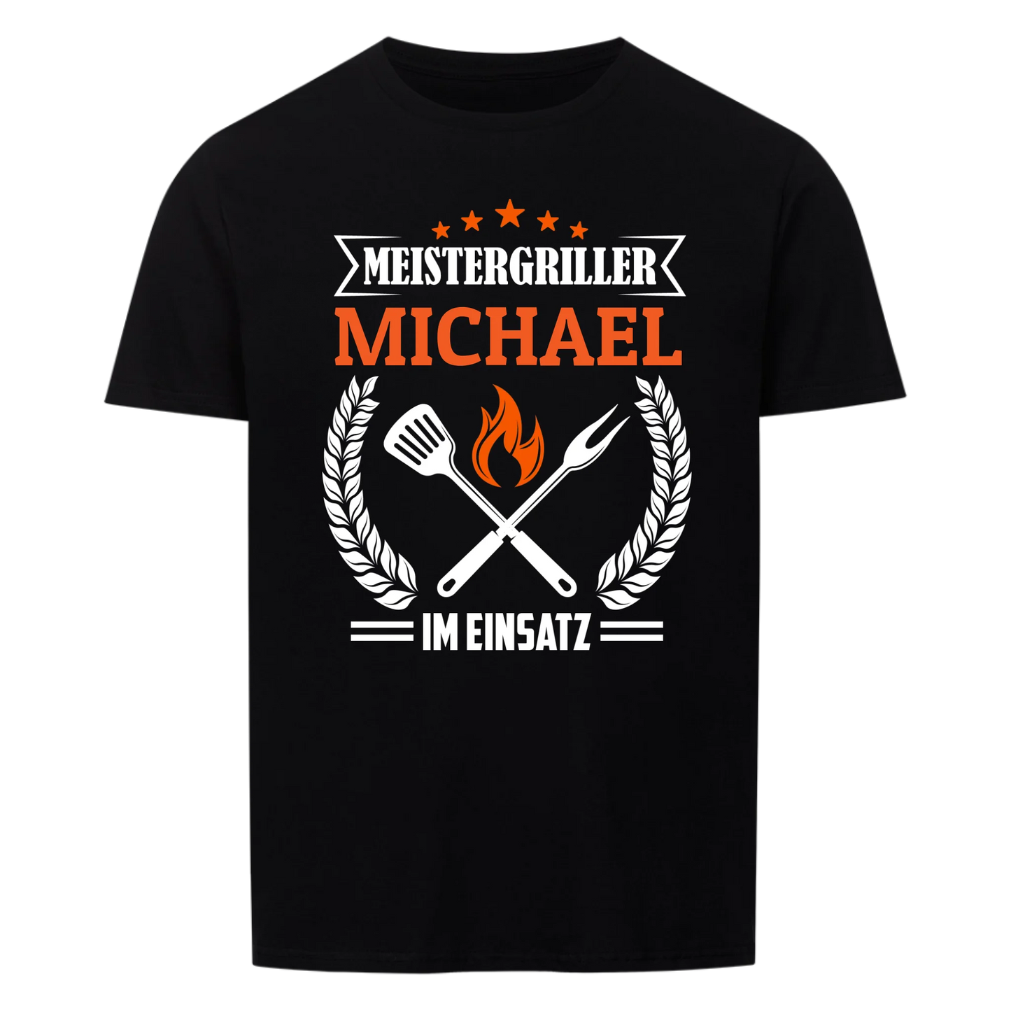 Meistergriller im Einsatz - Personalisierbares Herren T-Shirt