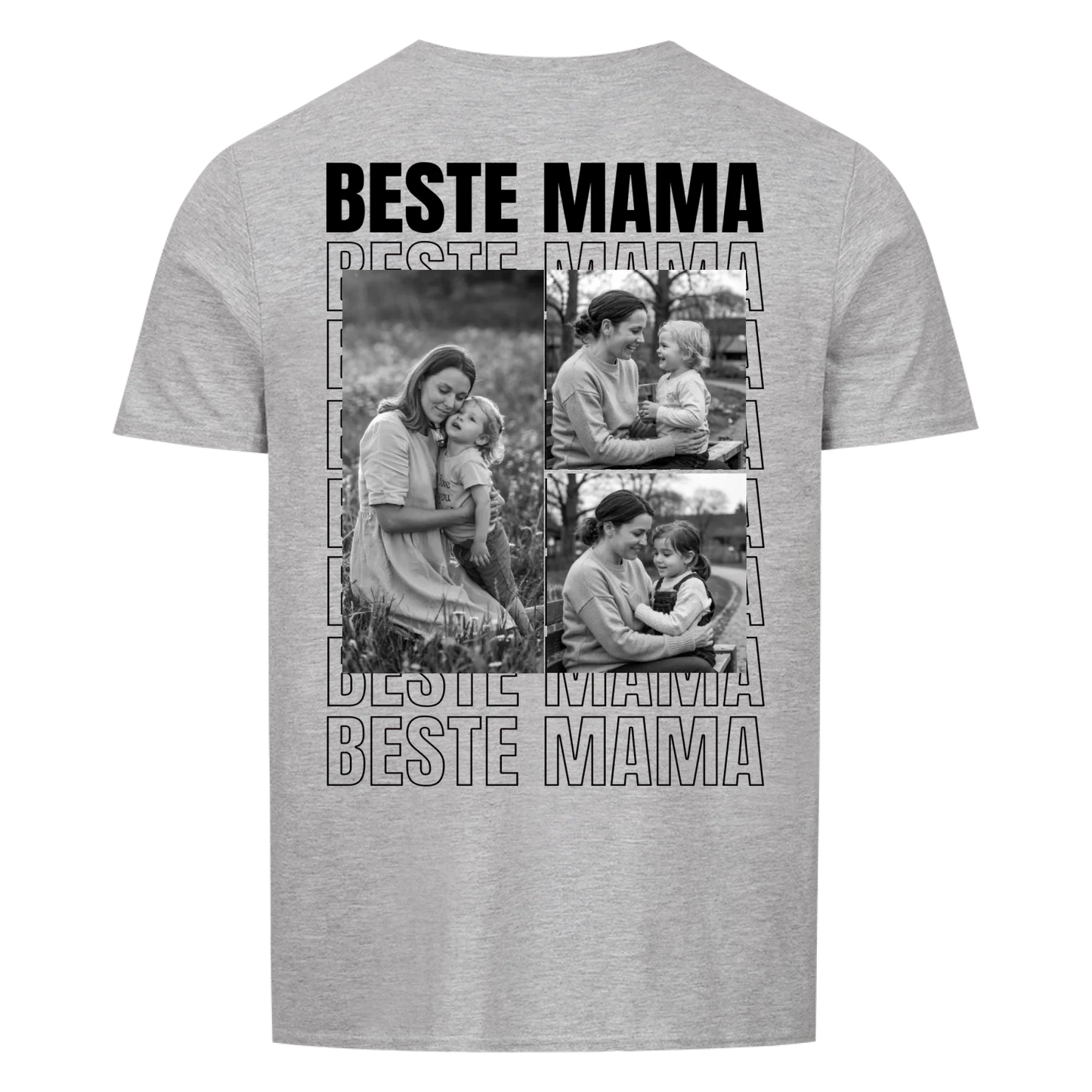 Beste Mama Collage - Personalisierbares T-Shirt