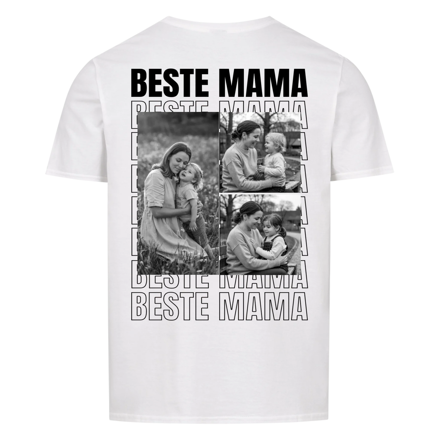 Beste Mama Collage - Personalisierbares T-Shirt