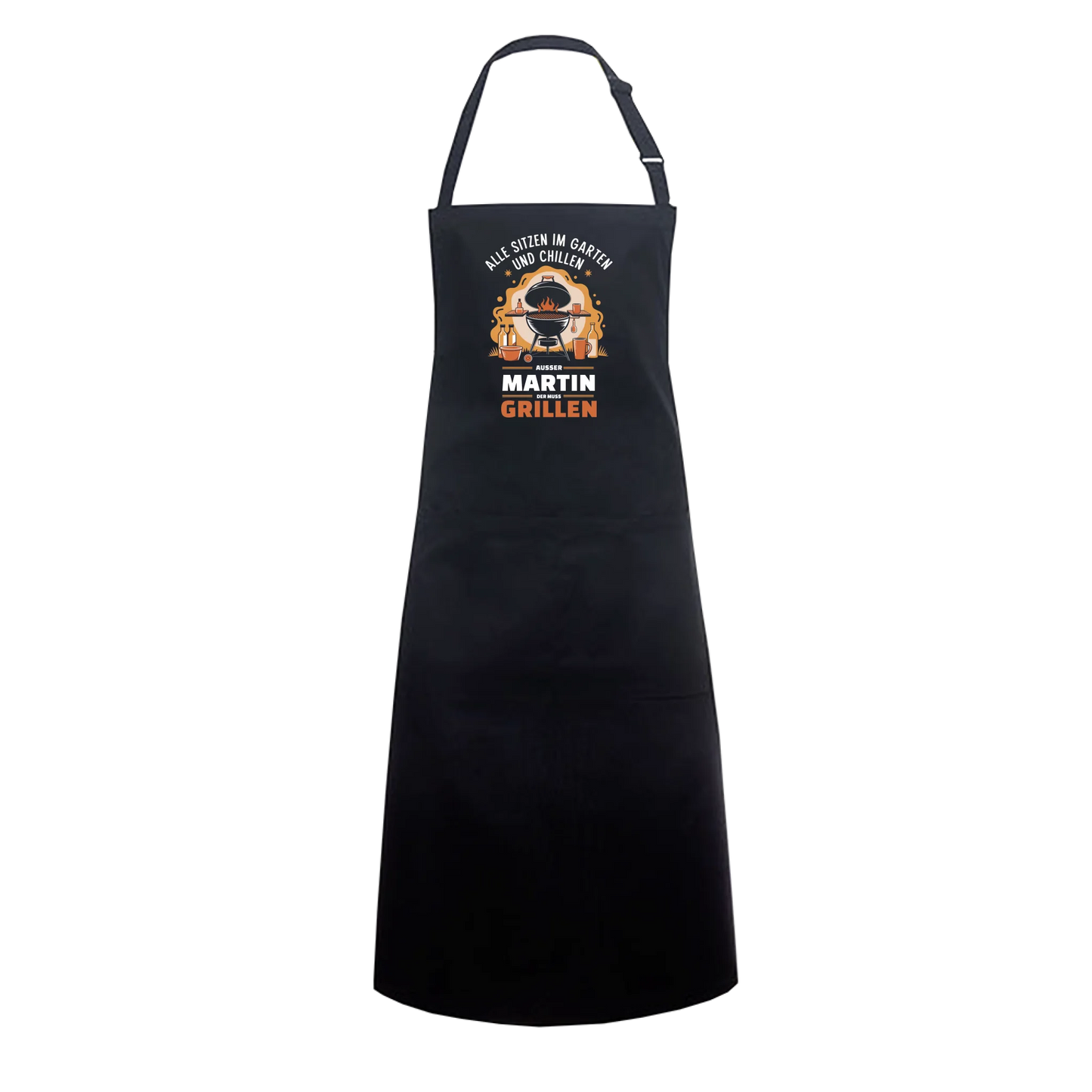 Alle chillen ich muss grillen - Personalisierbare Grillschürze