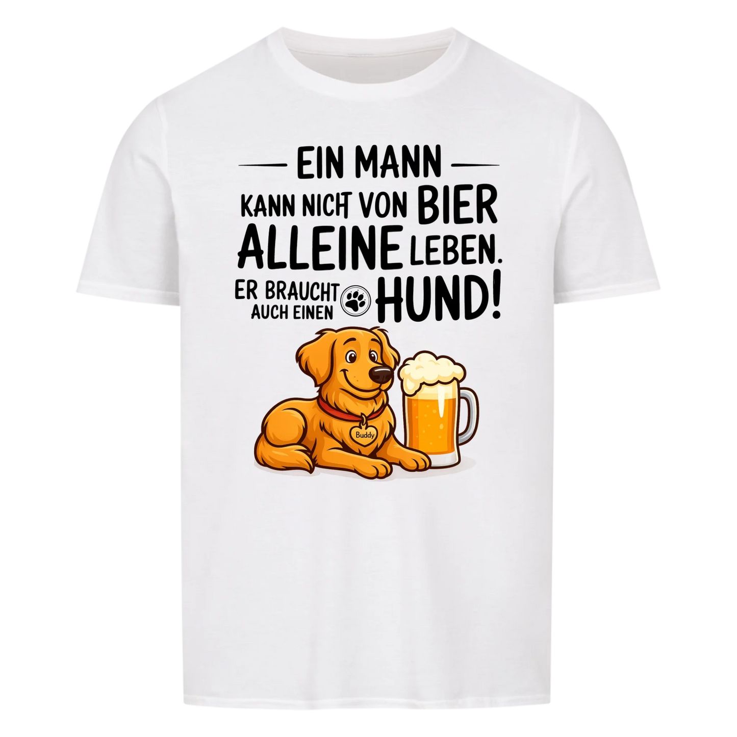 Hund und Bier - Personalisierbares T-Shirt