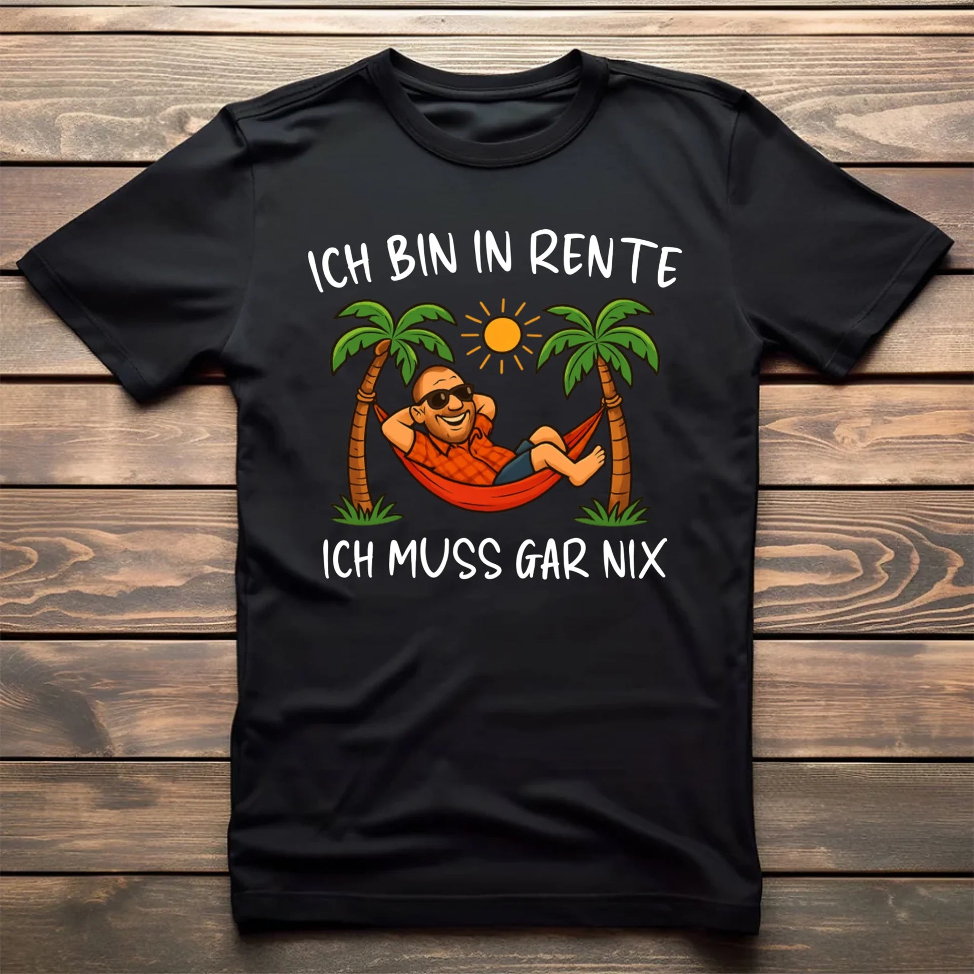 BlackTeeFlatlayWoodBackground