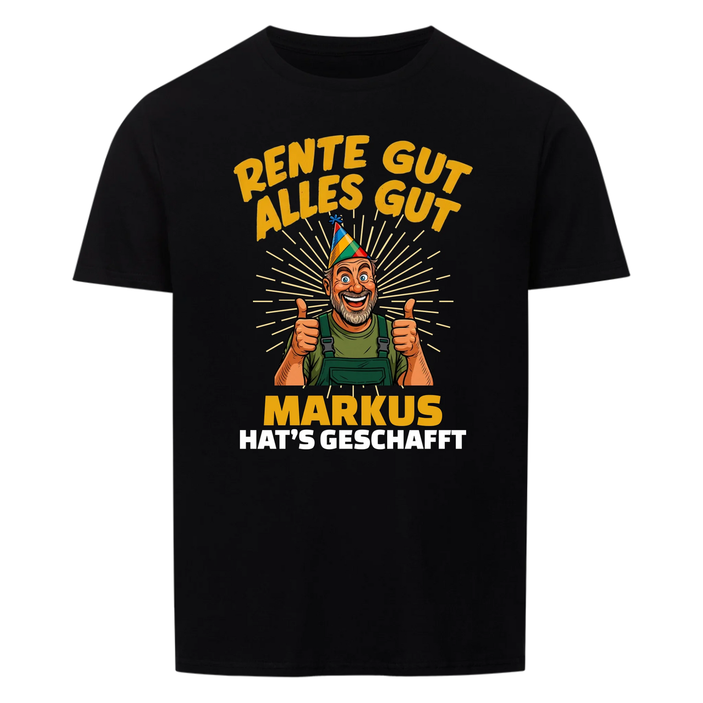 Rente gut alles gut - eigenes Comic-Bild - Personalisierbares T-Shirt