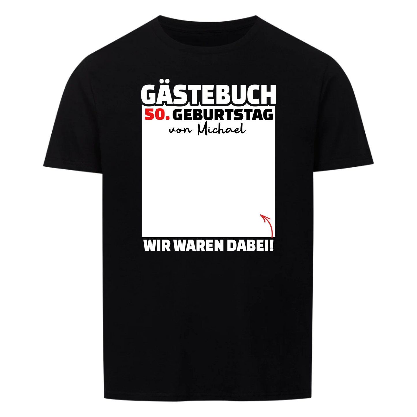 Geburtstags Gästebuch - Personalisiertes Shirt