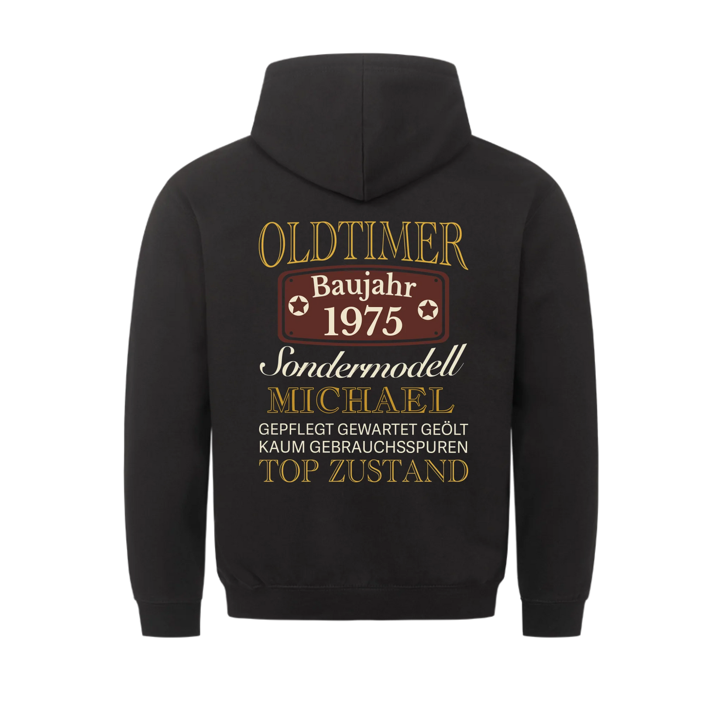 Oldtimer Sondermodell RÜCKENDRUCK - Personalisierbarer Hoodie