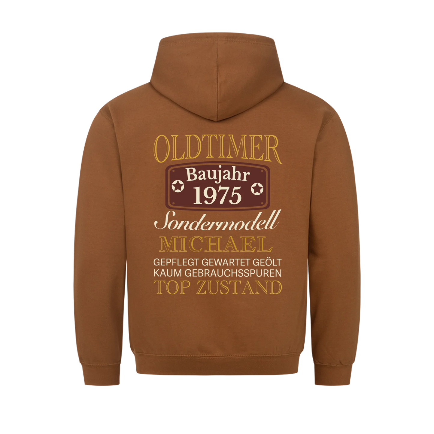 Oldtimer Sondermodell RÜCKENDRUCK - Personalisierbarer Hoodie