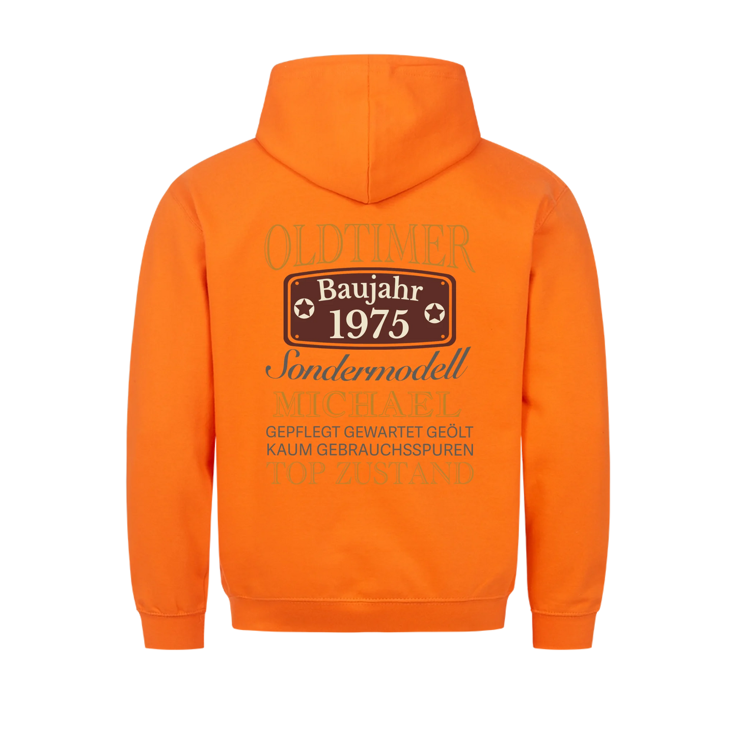 Oldtimer Sondermodell RÜCKENDRUCK - Personalisierbarer Hoodie