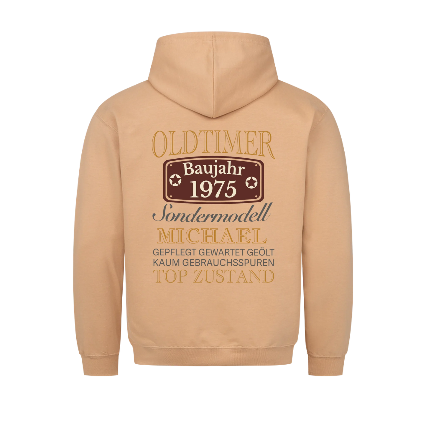 Oldtimer Sondermodell RÜCKENDRUCK - Personalisierbarer Hoodie