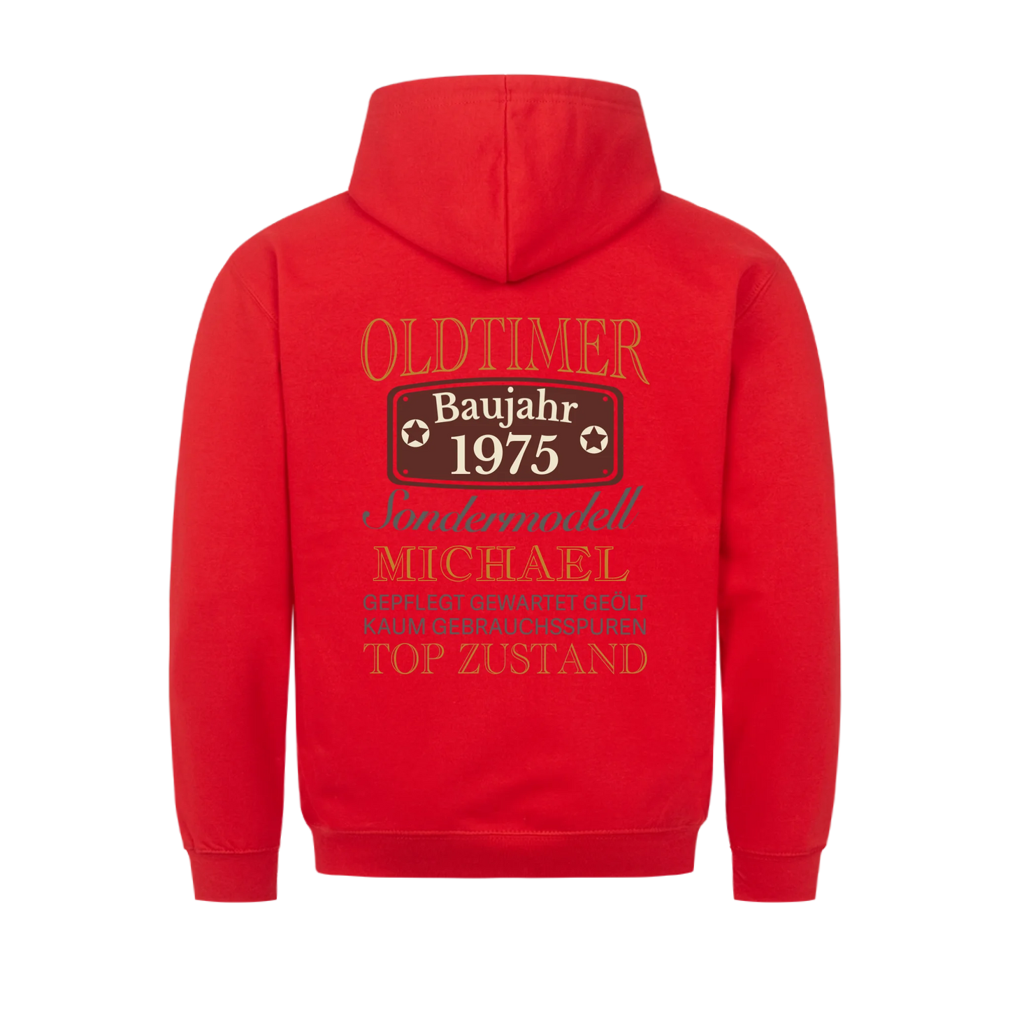 Oldtimer Sondermodell RÜCKENDRUCK - Personalisierbarer Hoodie