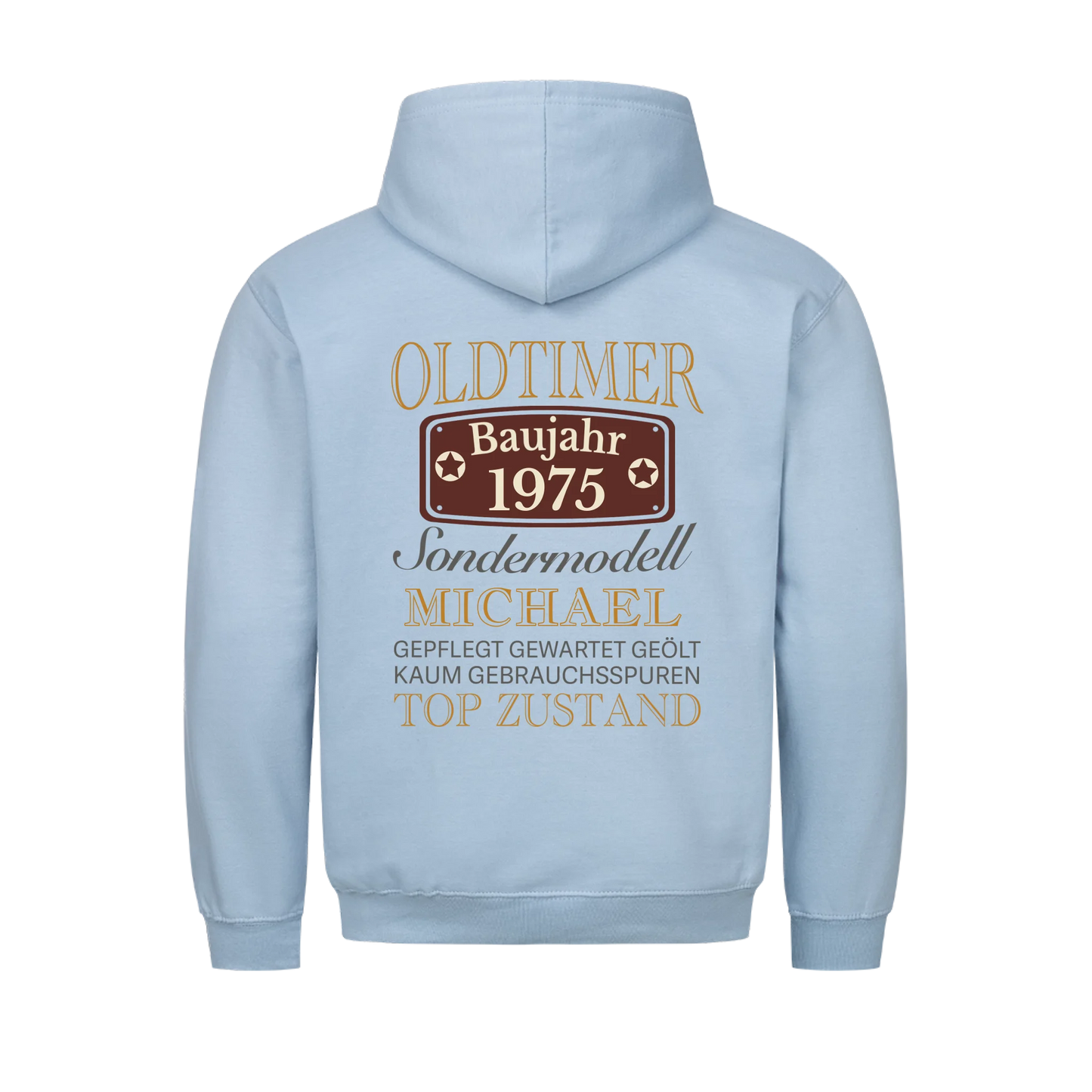 Oldtimer Sondermodell RÜCKENDRUCK - Personalisierbarer Hoodie