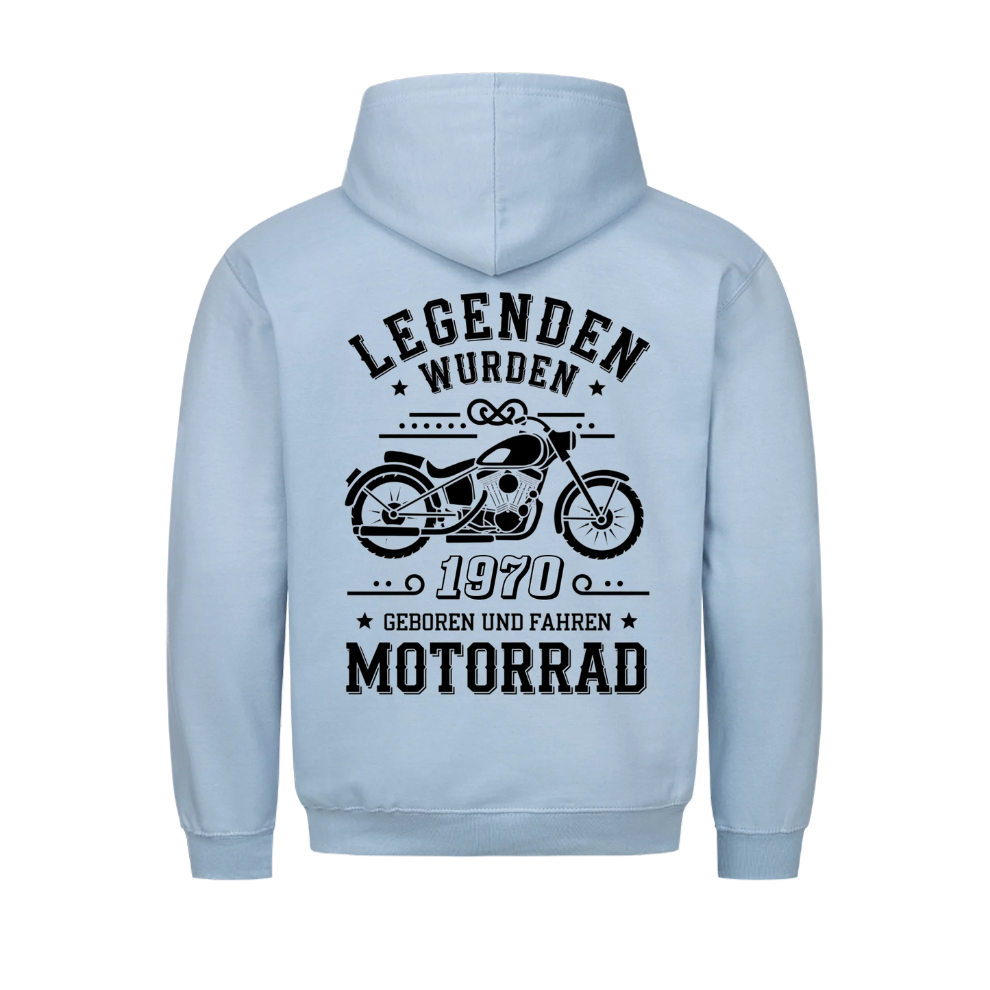 Legenden fahren Motorrad - Personalisierbarer Hoodie