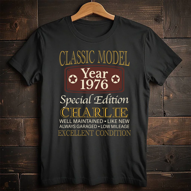 <p><strong>Classic Model - Birthday Shirt</strong></p>