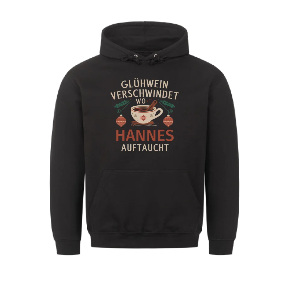 Glühwein verschwindet - Personalisierbarer Hoodie