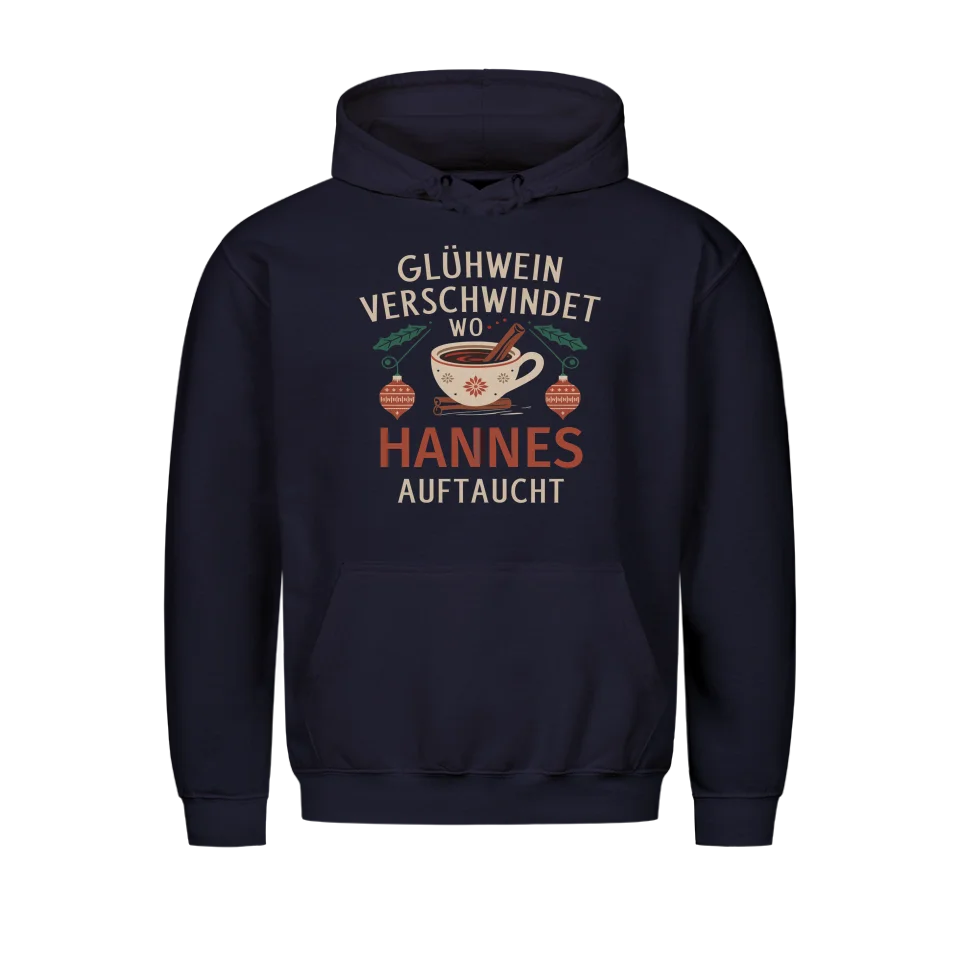 Glühwein verschwindet - Personalisierbarer Hoodie