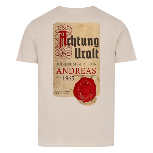 Achtung Uralt Backprint - Personalisierbar