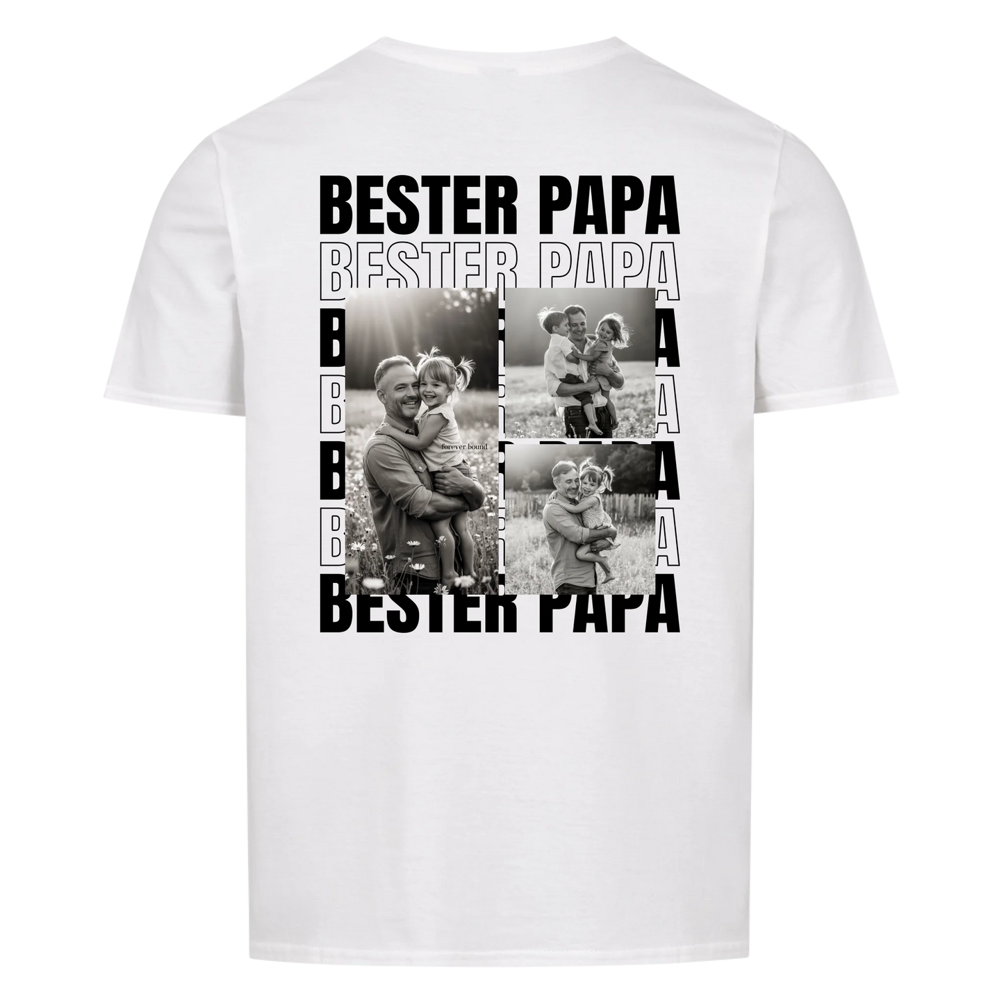 Bester Papa Collage - Personalisierbares T-Shirt