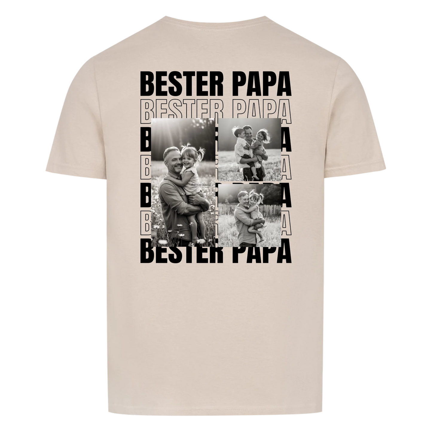 Bester Papa Collage - Personalisierbares T-Shirt