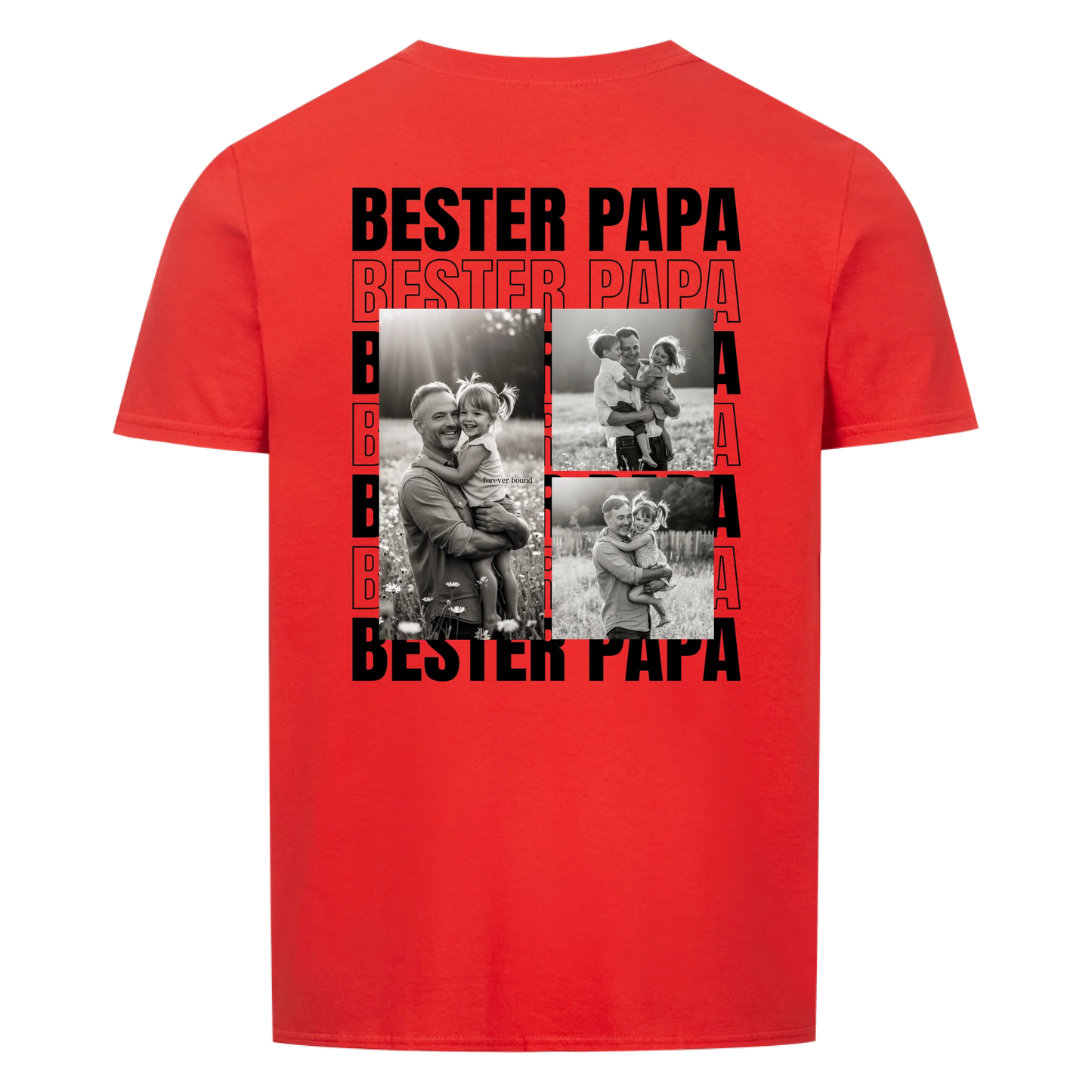 Bester Papa Collage - Personalisierbares T-Shirt